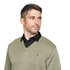 Gabicci Jumpers - K01 Classic V Neck - Olive