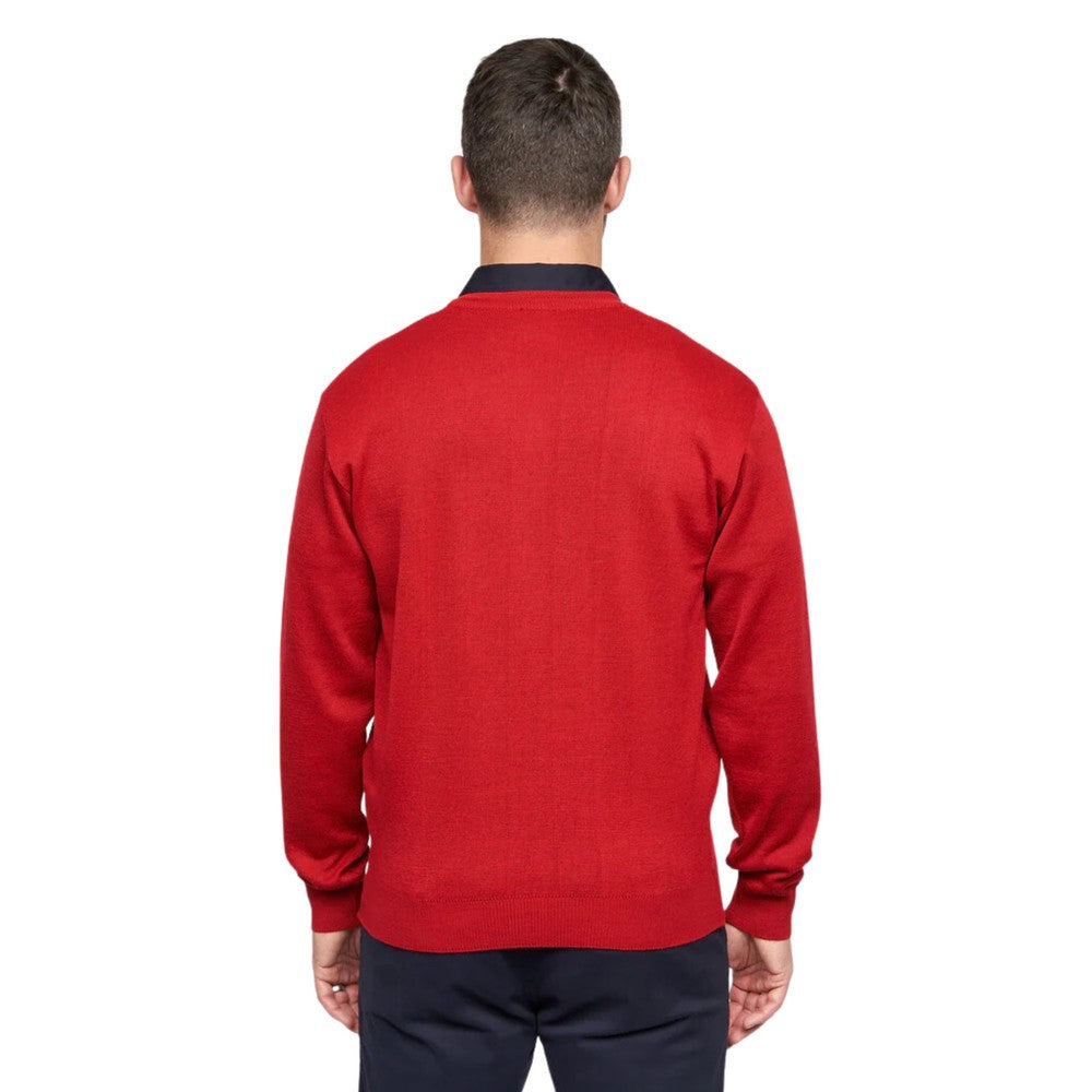 Gabicci Jumpers - K01 Classic V Neck - Red