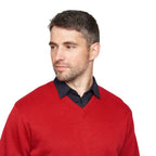 Gabicci Jumpers - K01 Classic V Neck - Red