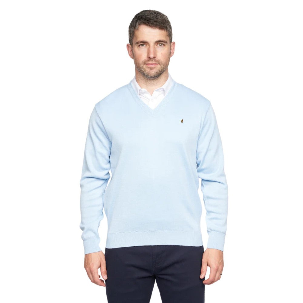 Gabicci Jumpers - K01 Classic V Neck - Sky