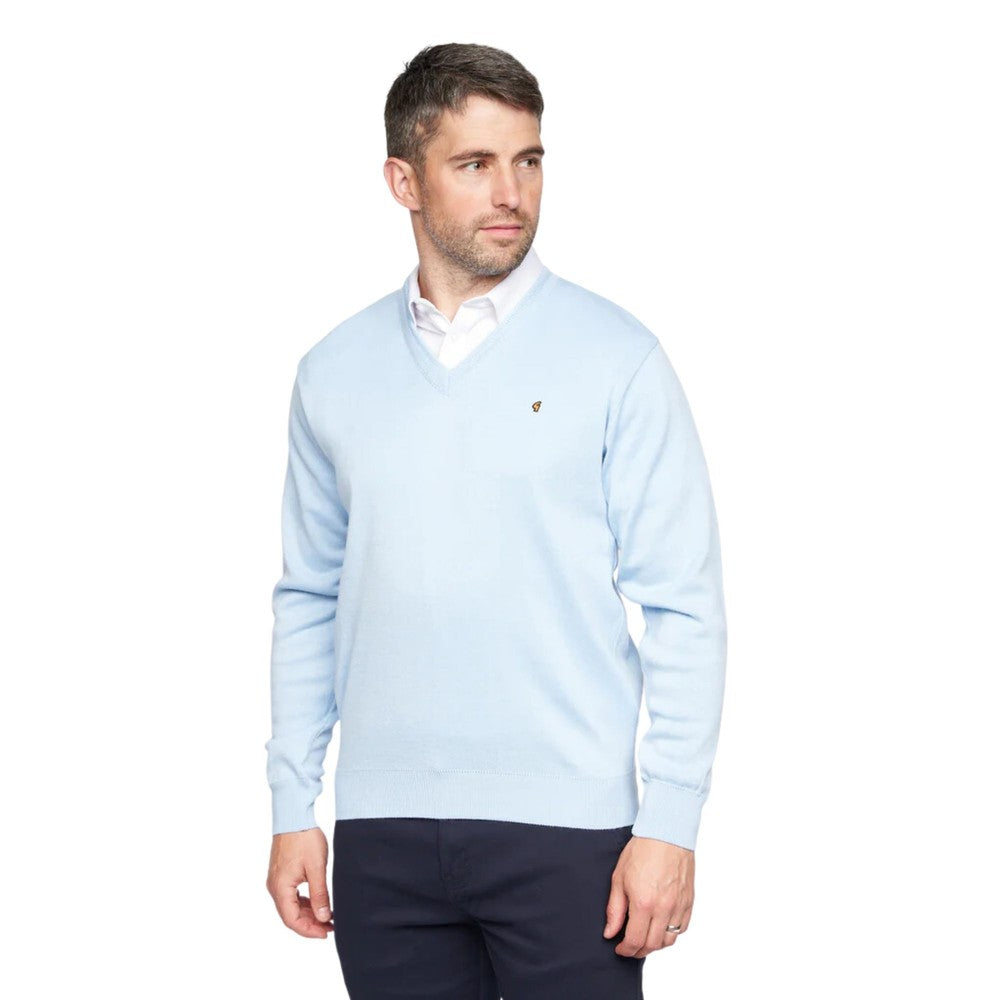 Gabicci Jumpers - K01 Classic V Neck - Sky