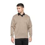 Gabicci Jumpers - K01 Classic V Neck - Stone