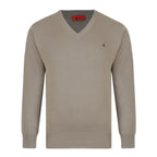 Gabicci Jumpers - K01 Classic V Neck - Stone