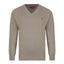 Gabicci Jumpers - K01 Classic V Neck - Stone