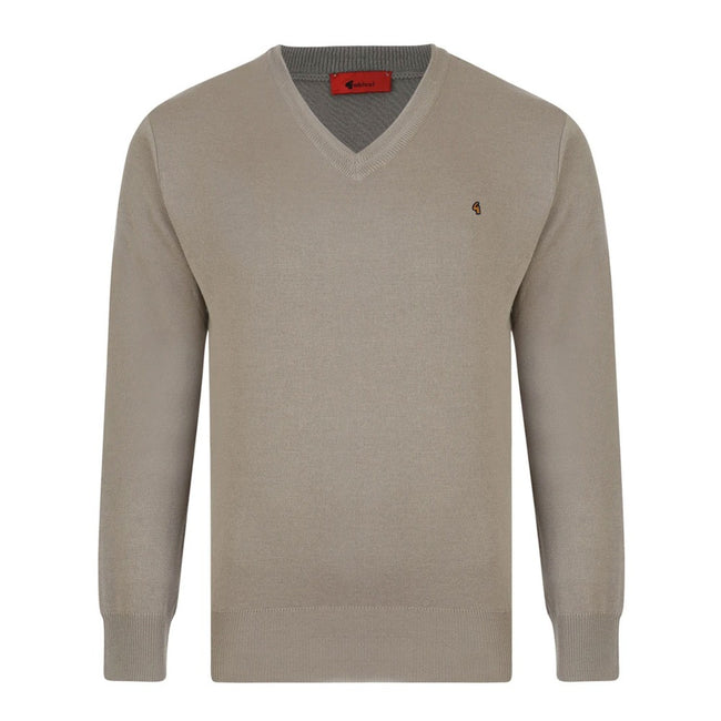 Gabicci Jumpers - K01 Classic V Neck - Stone Hover Image