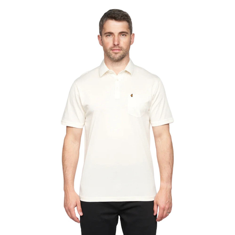 Gabicci Z05 Short Sleeved Jersey Polo Shirt - Cream