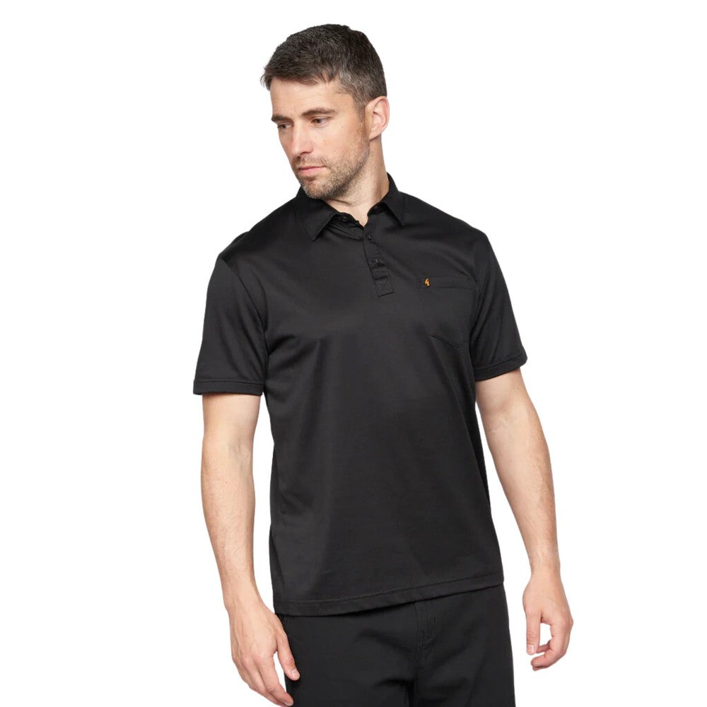 Gabicci Z05 Short Sleeved Jersey Polo Shirt - Black