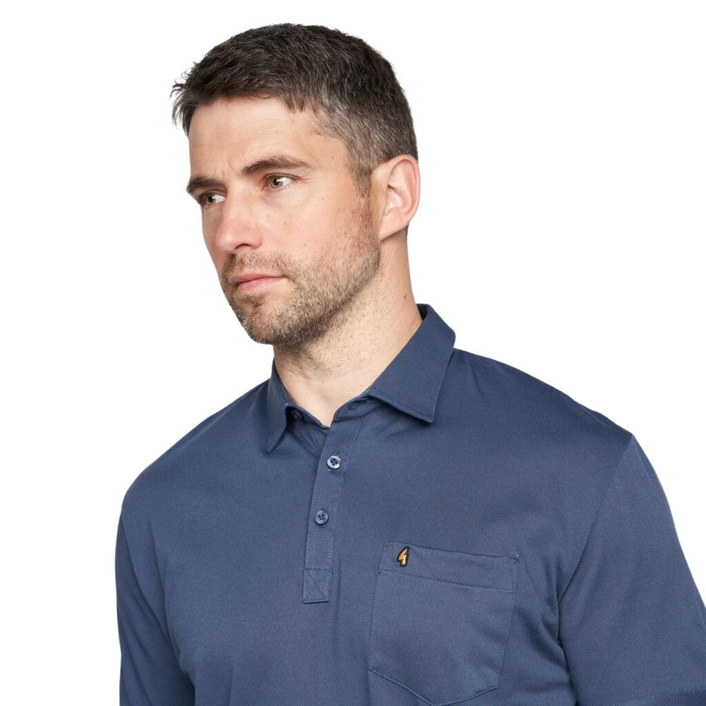 Gabicci Z05 Short Sleeved Jersey Polo Shirt - Indigo