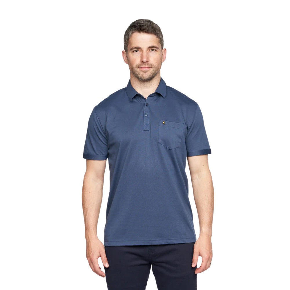 Gabicci Z05 Short Sleeved Jersey Polo Shirt - Indigo