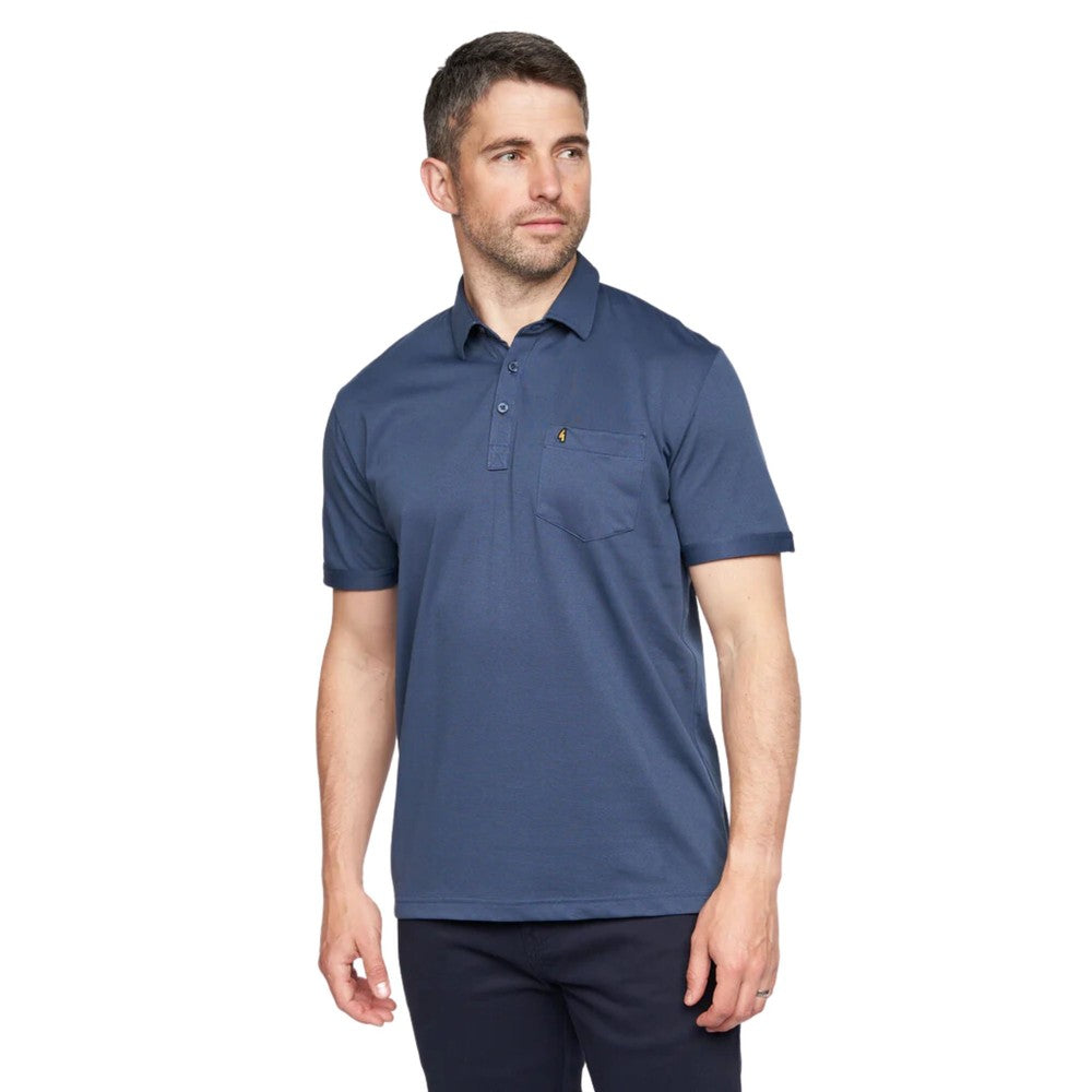 Gabicci Z05 Short Sleeved Jersey Polo Shirt - Indigo