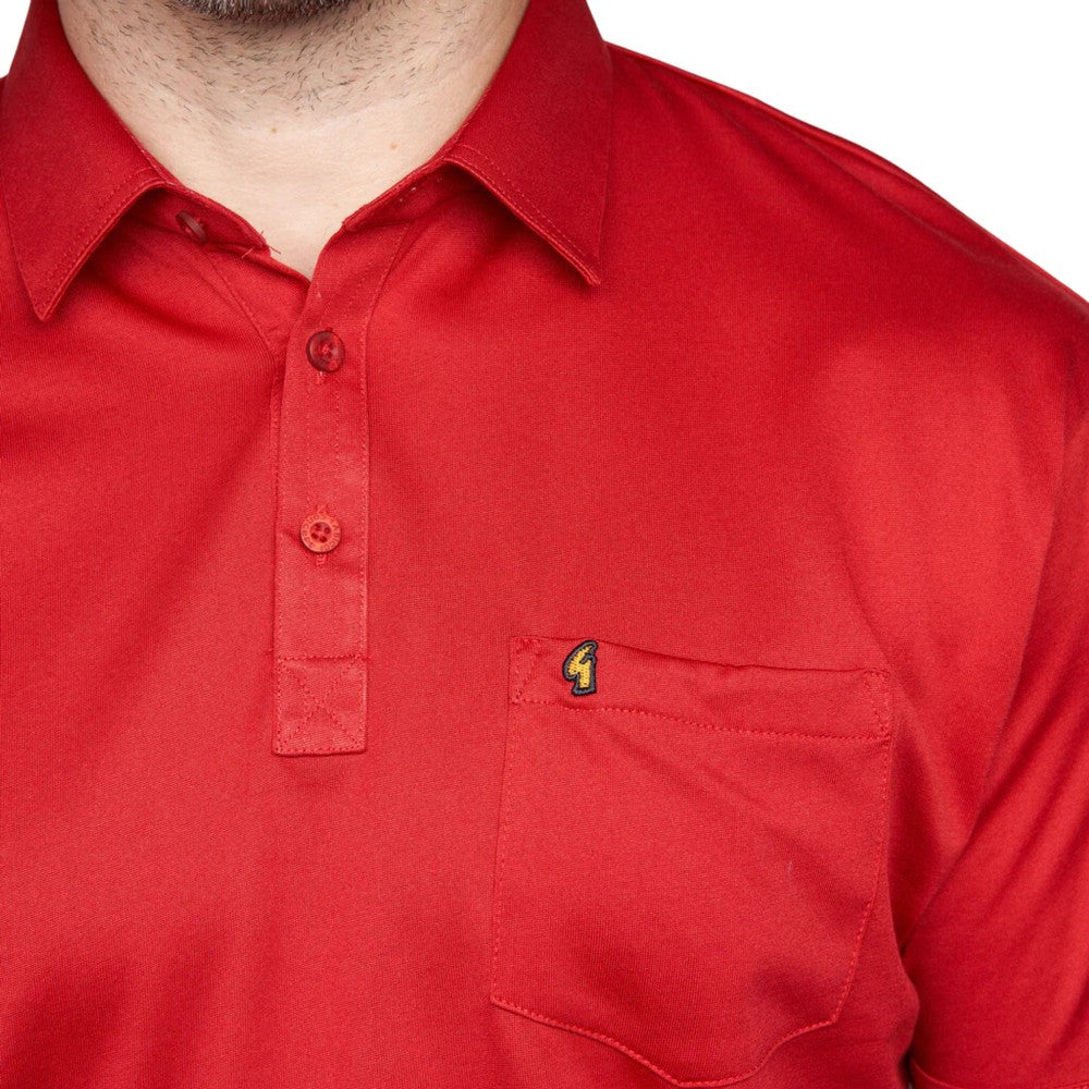 Gabicci Z05 Short Sleeved Jersey Polo Shirt - Red