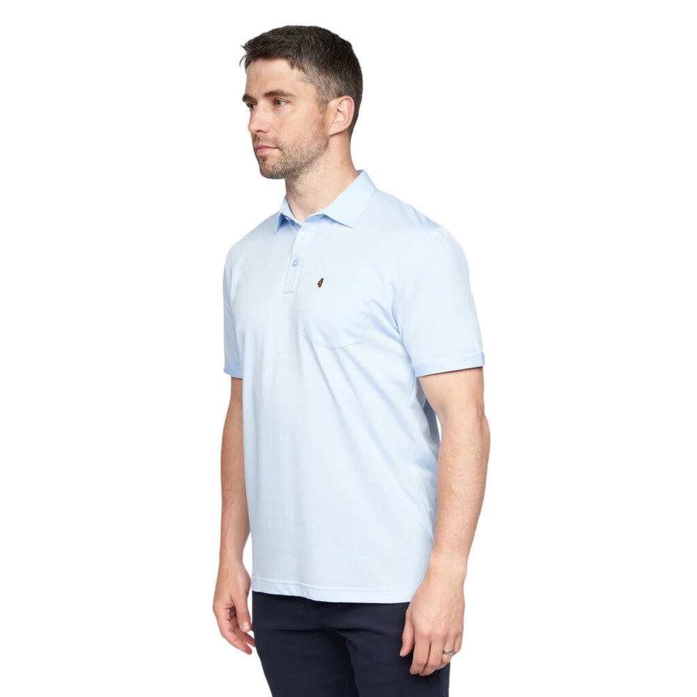 Gabicci Z05 Short Sleeved Jersey Polo Shirt - Sky