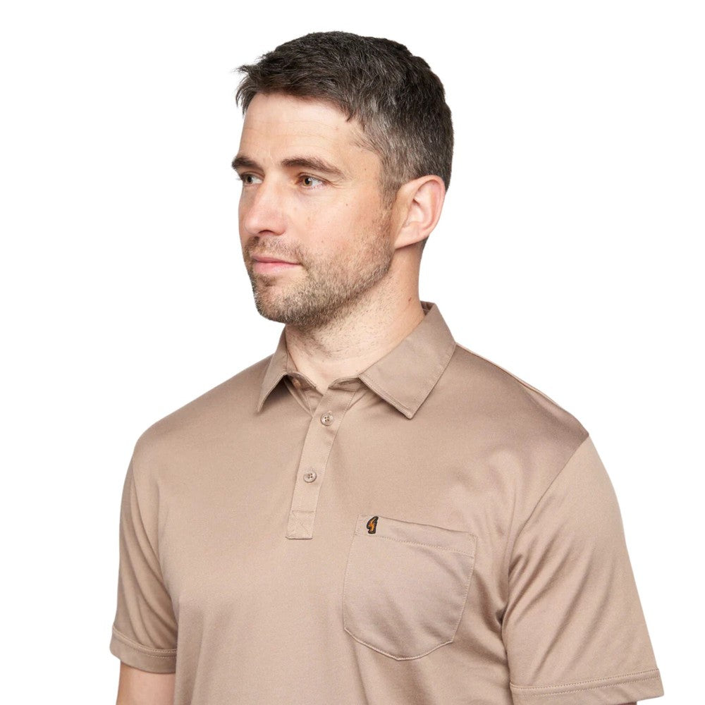 Gabicci Z05 Short Sleeved Jersey Polo Shirt - Stone