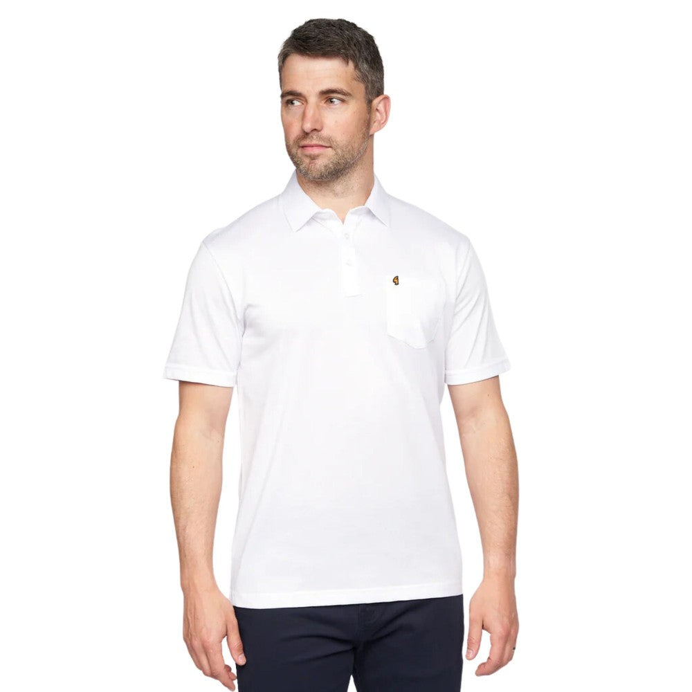 Gabicci Z05 Short Sleeved Jersey Polo Shirt - White