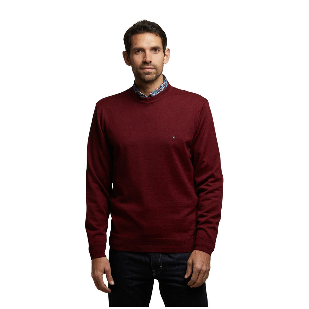 Gabicci K04 Seasonal Crew Neck Jumper - Claret