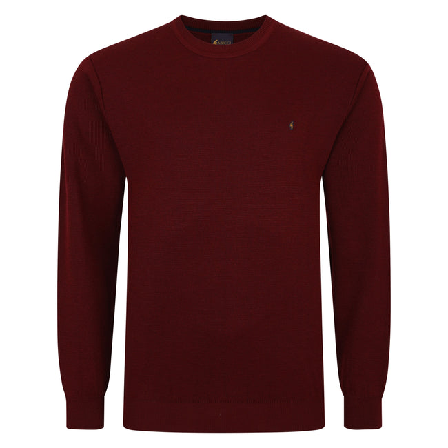 Gabicci K04 Seasonal Crew Neck Jumper - Claret Hover Image