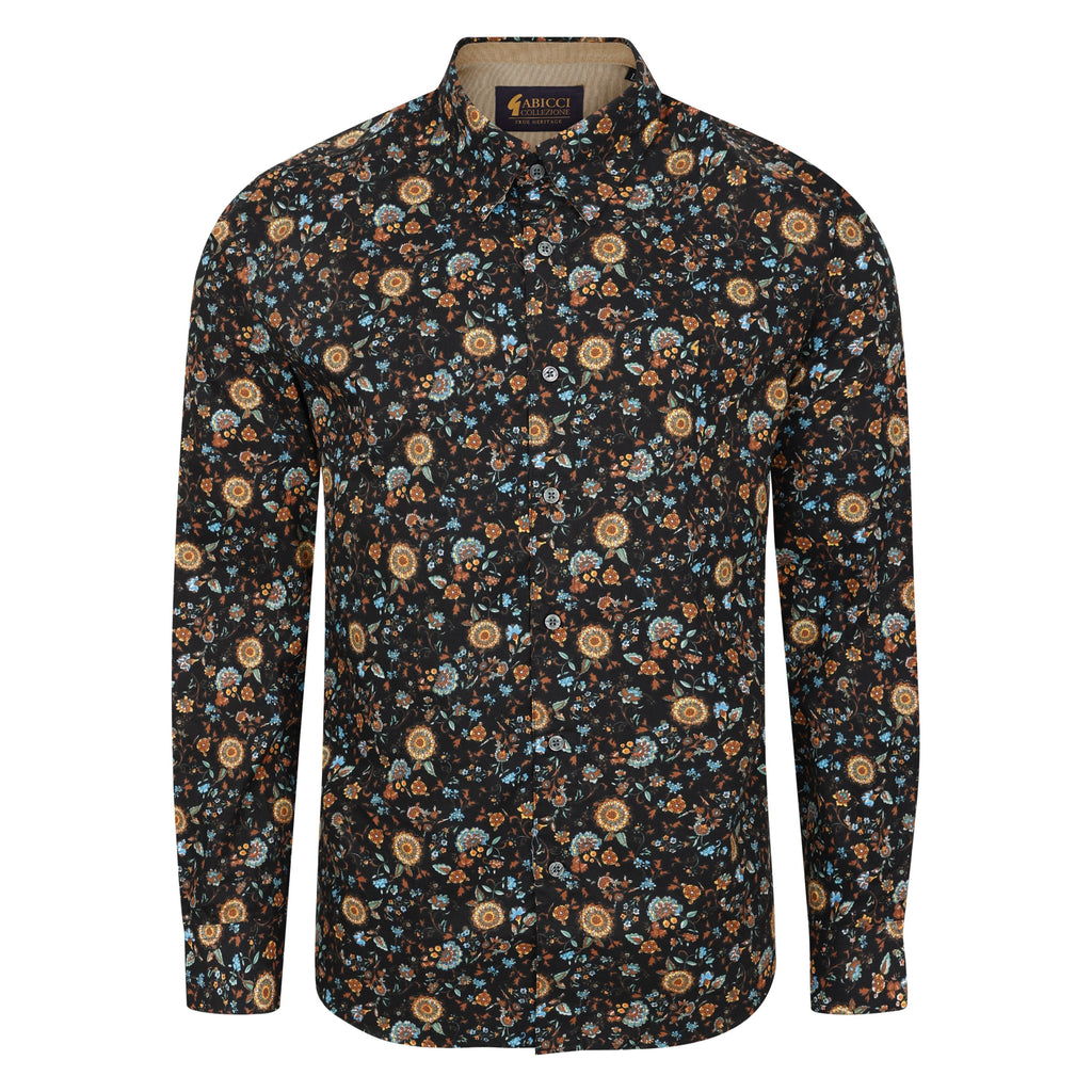 Gabicci Long Sleeve Flower Pattern Shirt