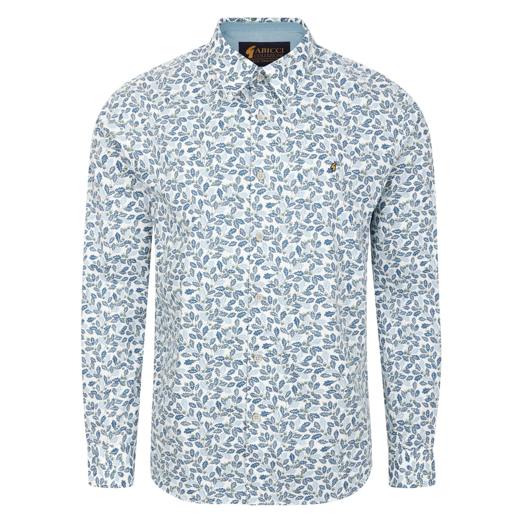 Gabicci Long Sleeve Leaf Pattern Shirt
