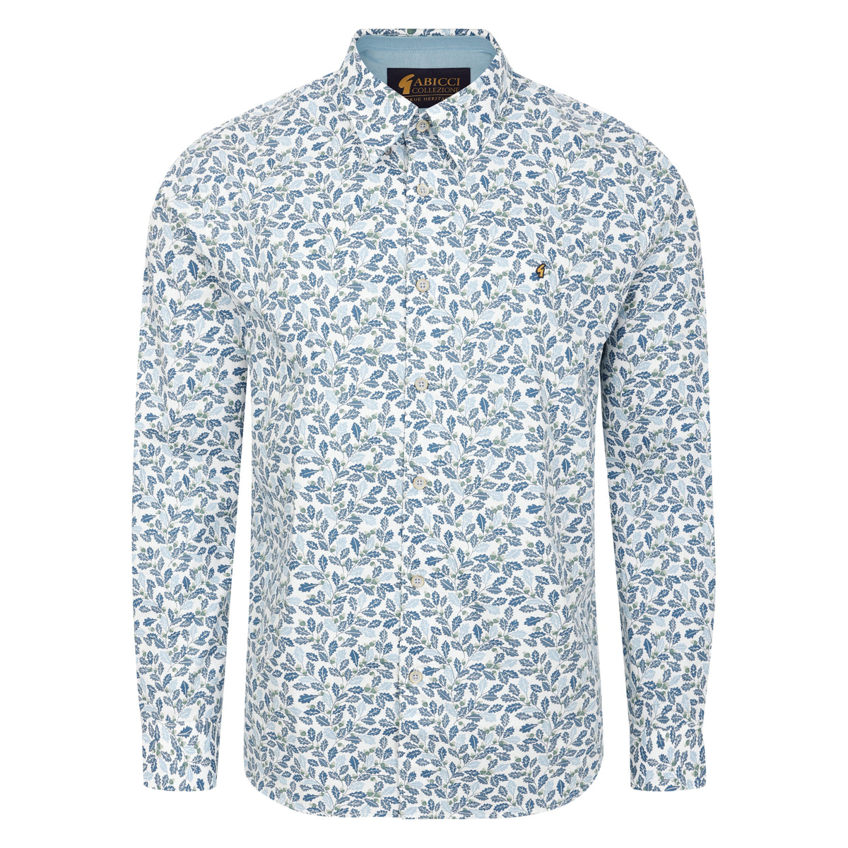 Gabicci Long Sleeve Leaf Pattern Shirt