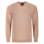 Gabicci M03 Front Pattern Knitted Vee Neck Jumper - Peach