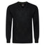 Gabicci V-Neck Diamond Panel Jumper - Black
