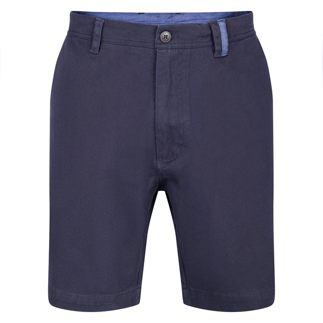 Gabicci Washed Stretch Twill Shorts - Navy Hover Image
