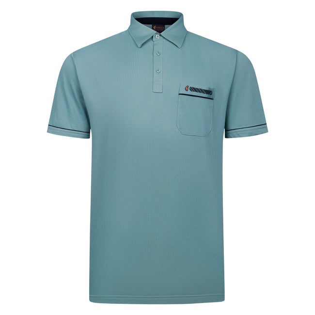 Gabicci Seasonal Pattern Polo Shirt - Meadow Hover Image