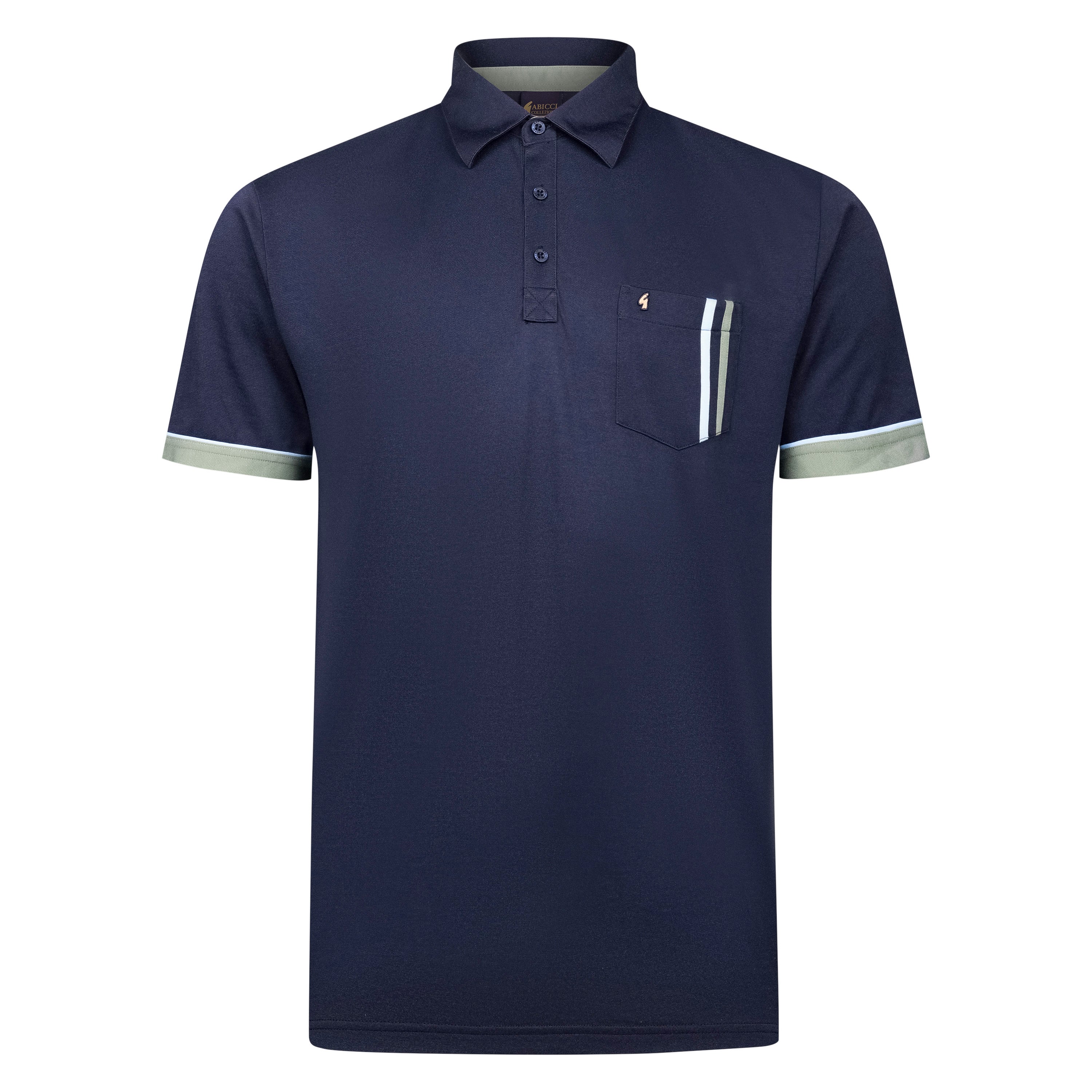 Gabicci Pocket Trim Polo Shirt - Navy