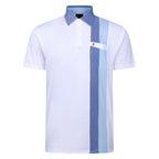 Gabicci Vertical Stripe Polo Shirt - White
