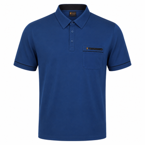 Gabicci X06 Seasonal Patterned Polo Shirt - Sapphire