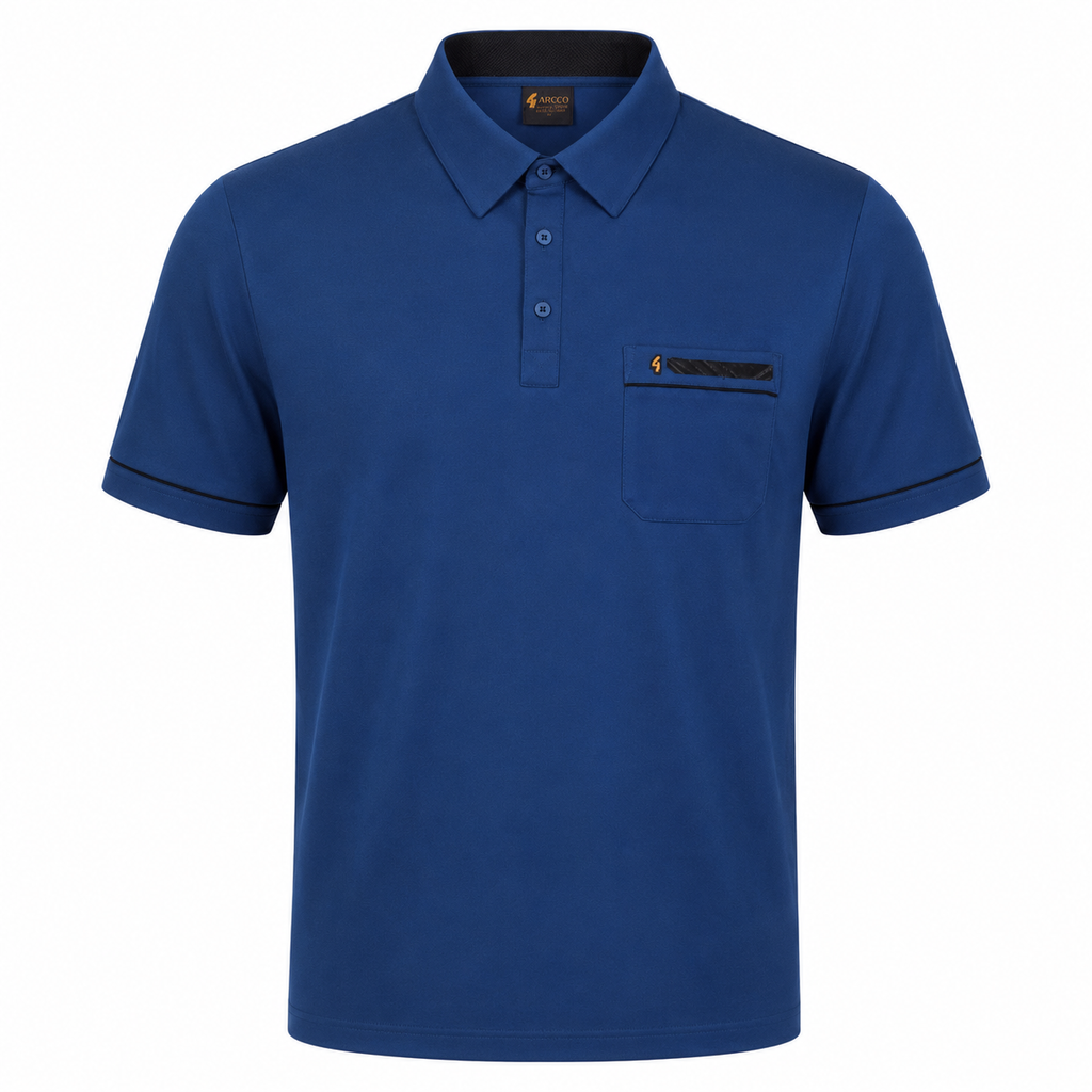 Gabicci X06 Seasonal Patterned Polo Shirt - Sapphire