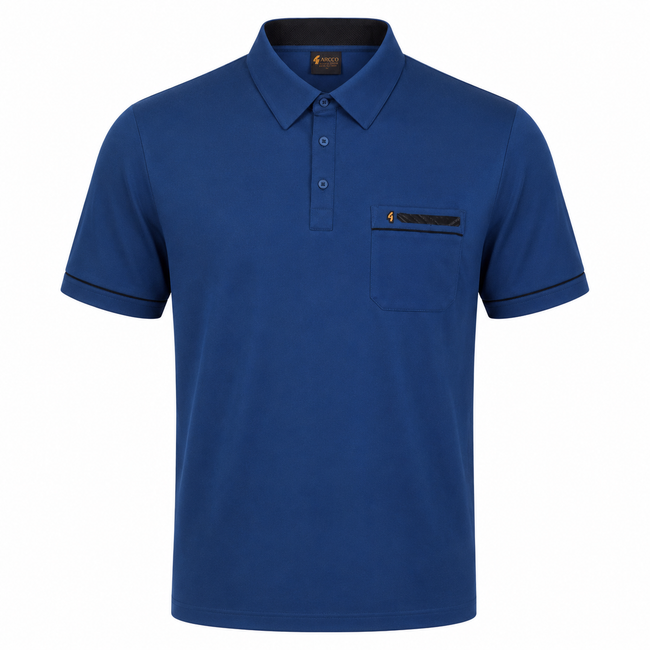Gabicci X06 Seasonal Patterned Polo Shirt - Sapphire Hover Image
