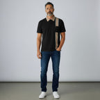 Gabicci X28 Seasonal Patterned Polo Shirt - Black