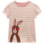 Joules Girls Astra Applique Cotton T-Shirt - Pink Bunny