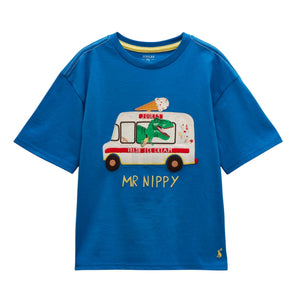 Joules Boys Archie Applique Graphic T-Shirt - Blue