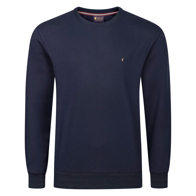 Gabicci Classic Crew Neck Sweat - Navy Hover Image