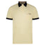 Gabicci Contrasting Collar & Cuff Patterned Jersey Polo Shirt - Corn