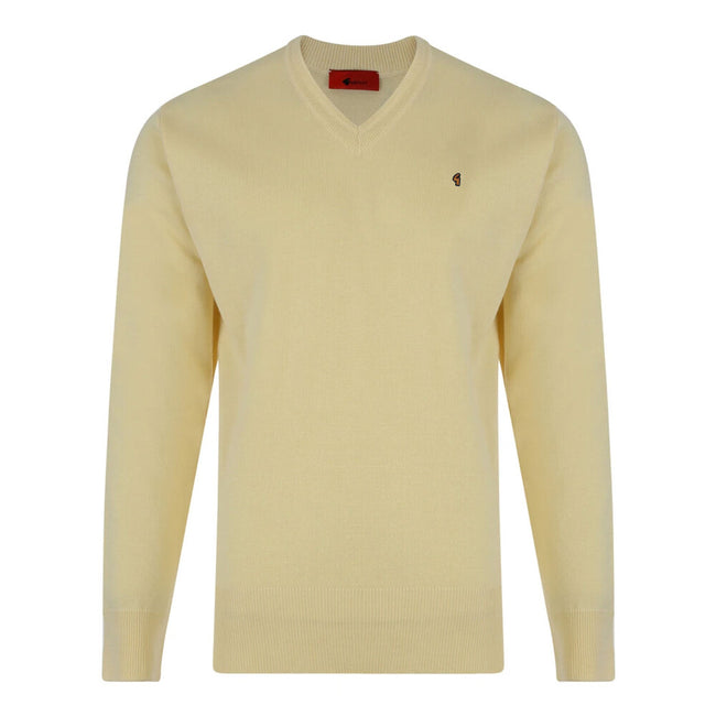 Gabicci Jumpers - K01 Classic V Neck - Corn Hover Image