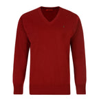 Gabicci Jumpers - K01 Classic V Neck - Red