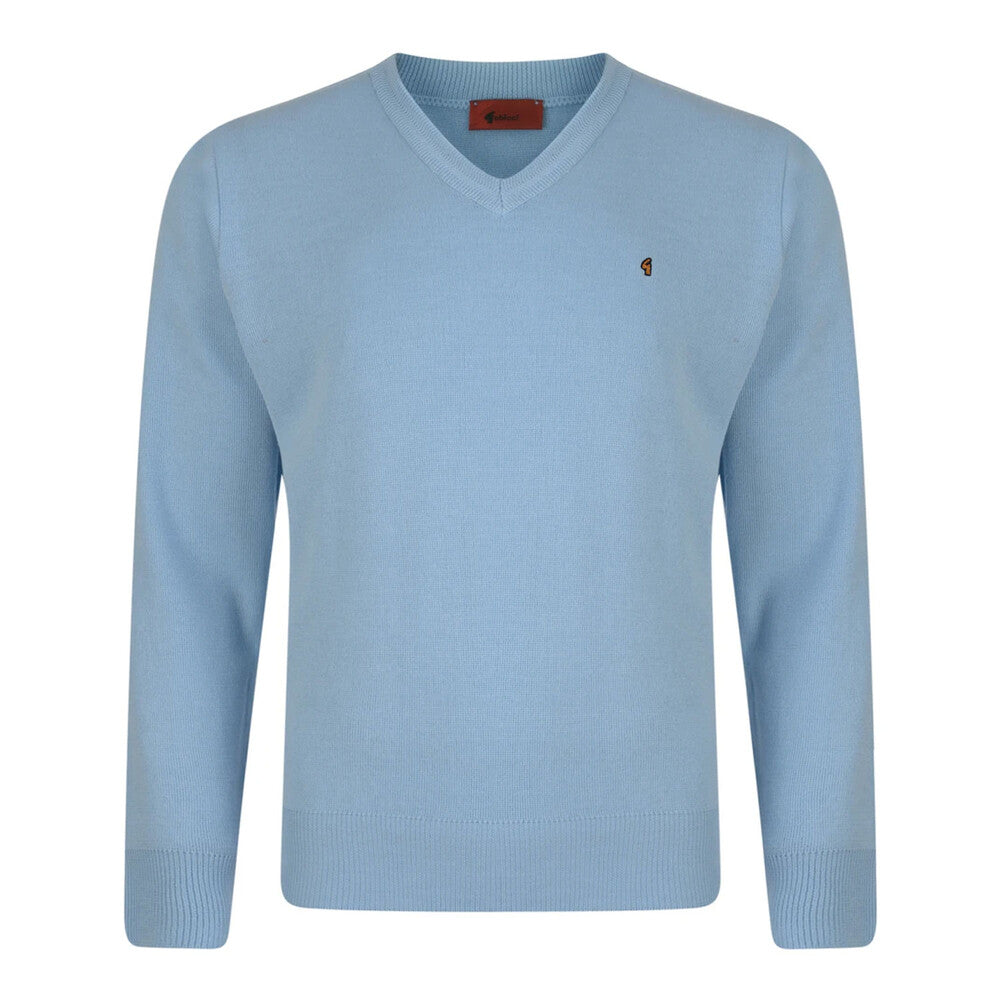 Gabicci Jumpers - K01 Classic V Neck - Sky