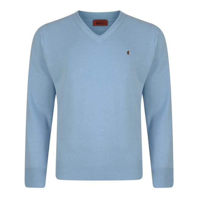 Gabicci Jumpers - K01 Classic V Neck - Sky Hover Image