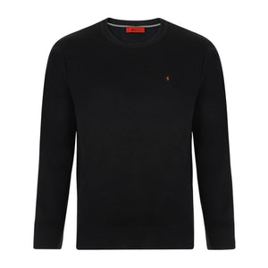 Gabicci Jumpers - K04 Classic Crew Neck - Black