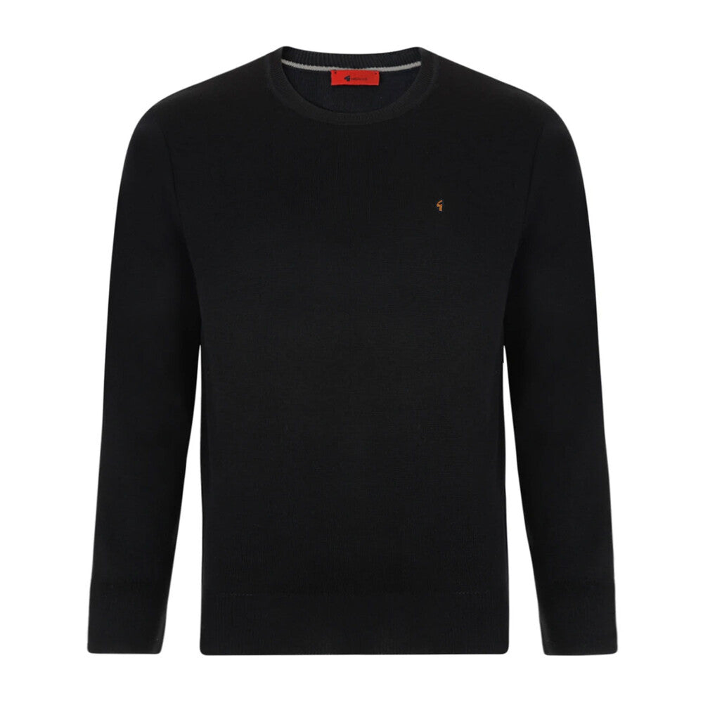 Gabicci Jumpers - K04 Classic Crew Neck - Black