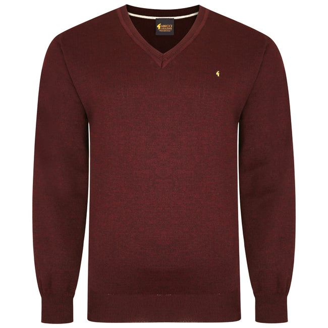 Gabicci K01 Seasonal V Neck Jumper - Claret Hover Image