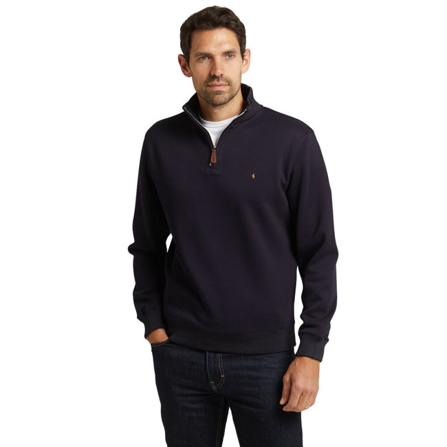 Gabicci G55 Plain Quarter Zip Sweatshirt - Navy Hover Image