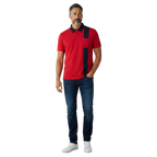 Gabicci X28 Seasonal Patterned Polo Shirt - Red