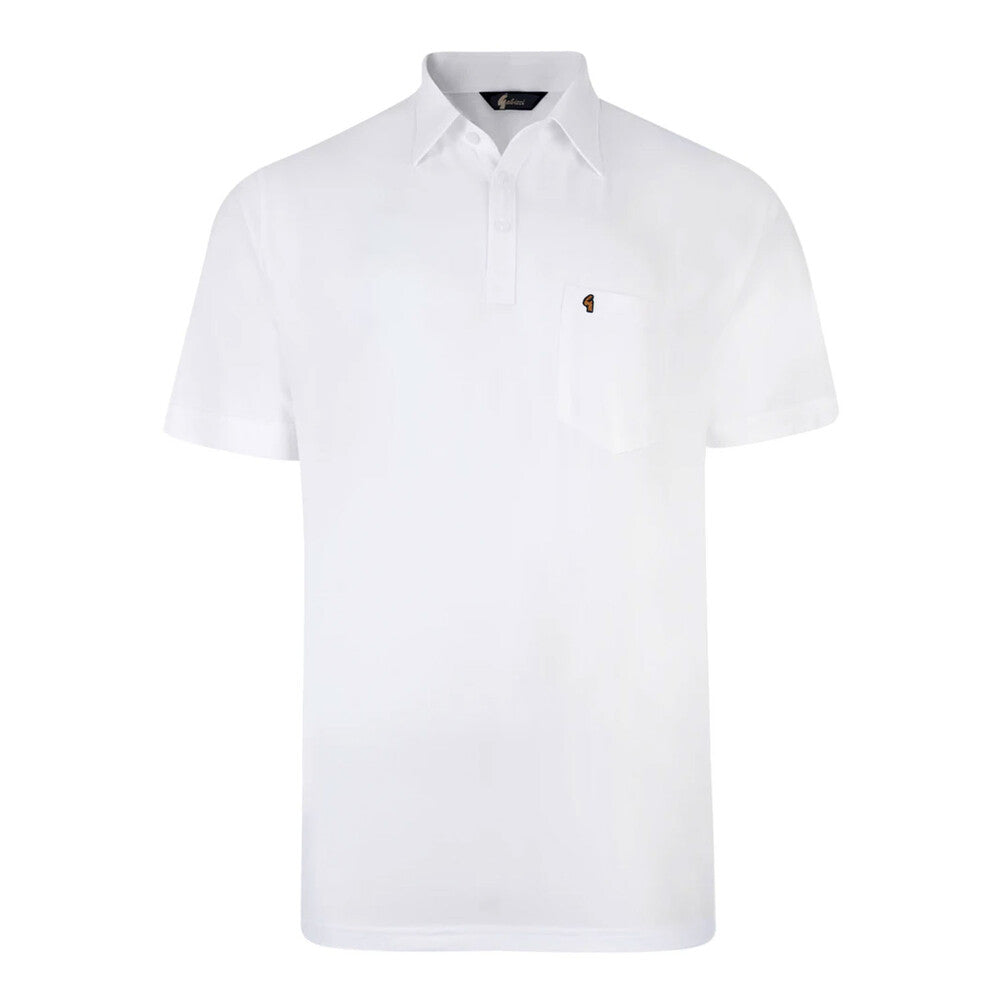 Gabicci Z05 Short Sleeved Jersey Polo Shirt - White