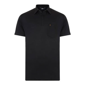 Gabicci Z05 Short Sleeved Jersey Polo Shirt - Black