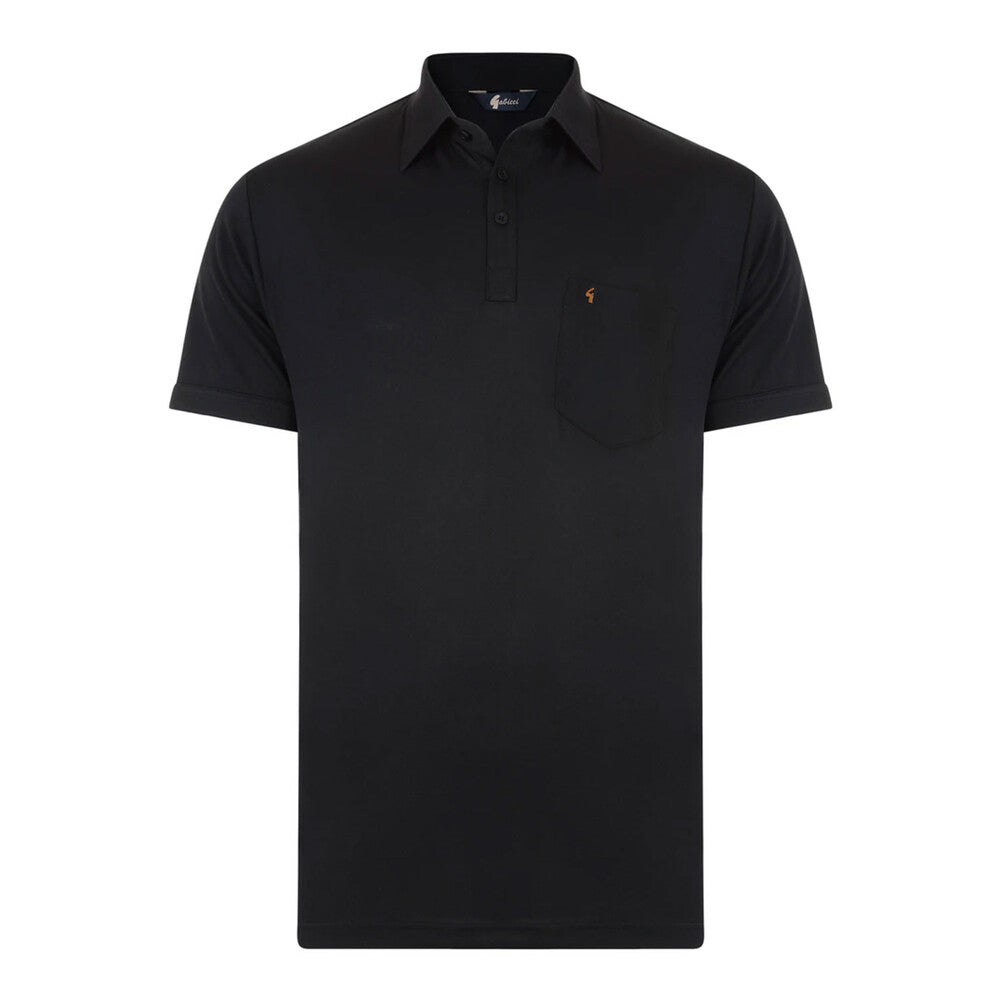 Gabicci Z05 Short Sleeved Jersey Polo Shirt - Black