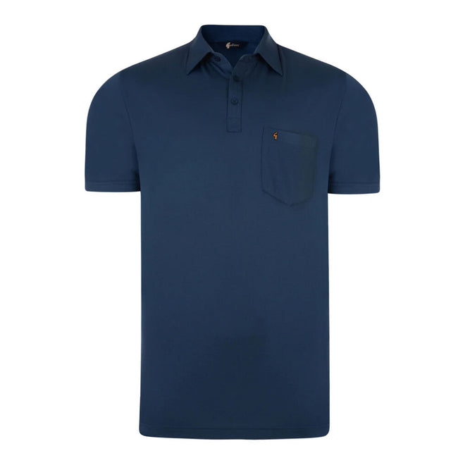 Gabicci Z05 Short Sleeved Jersey Polo Shirt - Indigo Hover Image